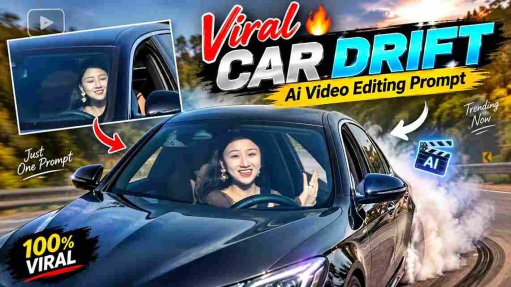 Trending Car Drift AI Video Editing Prompt